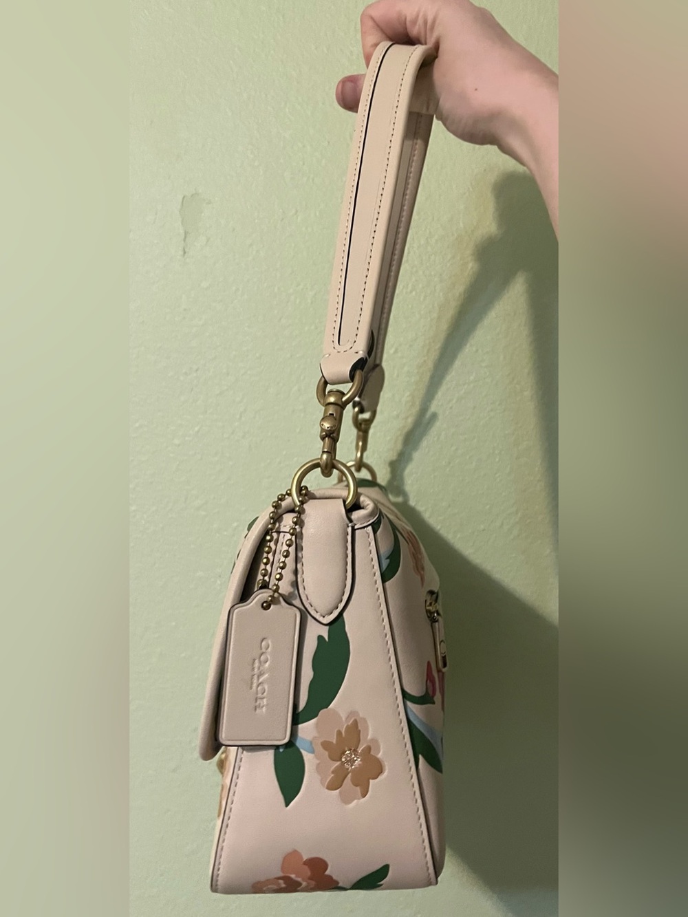 RARE Coach Soft Floral Tabby In Ivory! - Picture 3 of 13